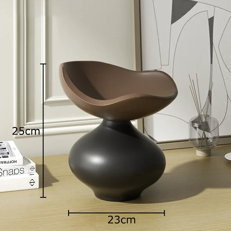 Minimalism Abstract Crafts Floral Vase Desk Decoration Flowers Arrangement Artificial Flower Resin Vases Room Aesthetic Decor